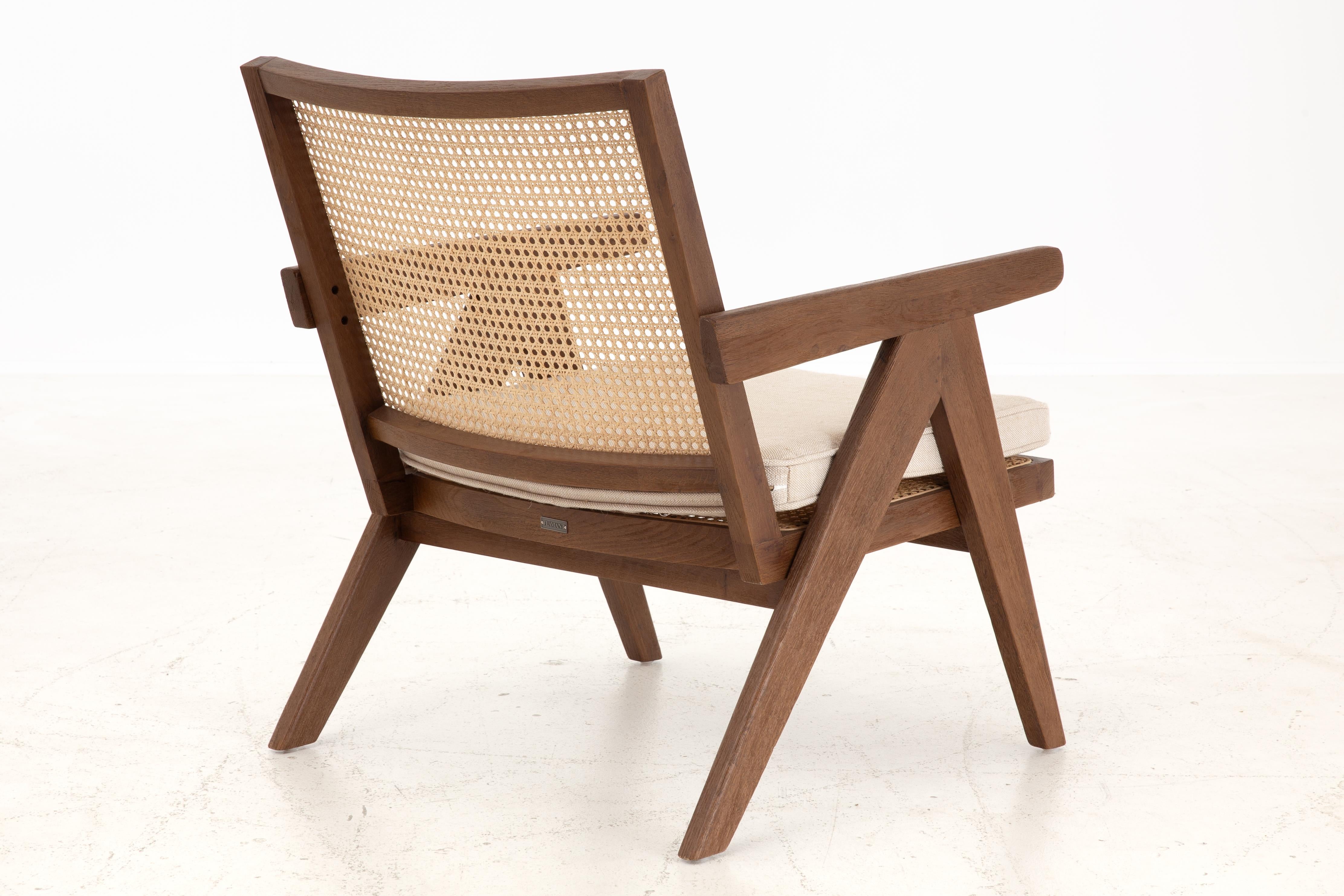 Flamant BRUNO seat, weathered oak, reed, with cushion