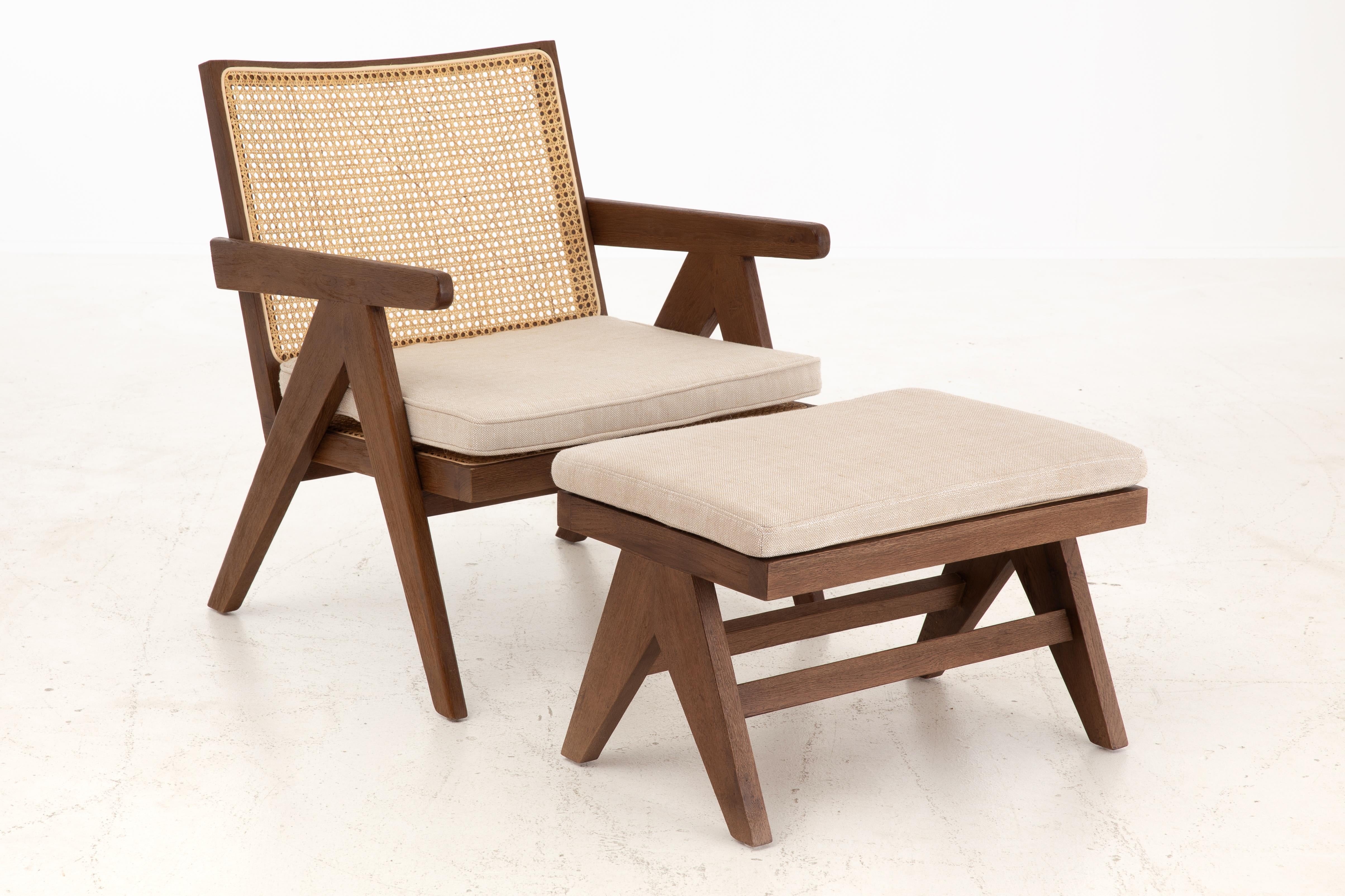 Flamant BRUNO seat, weathered oak, reed, with cushion