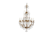 Flamant BRUXELLES, chandelier, glass drops, 6 lamps