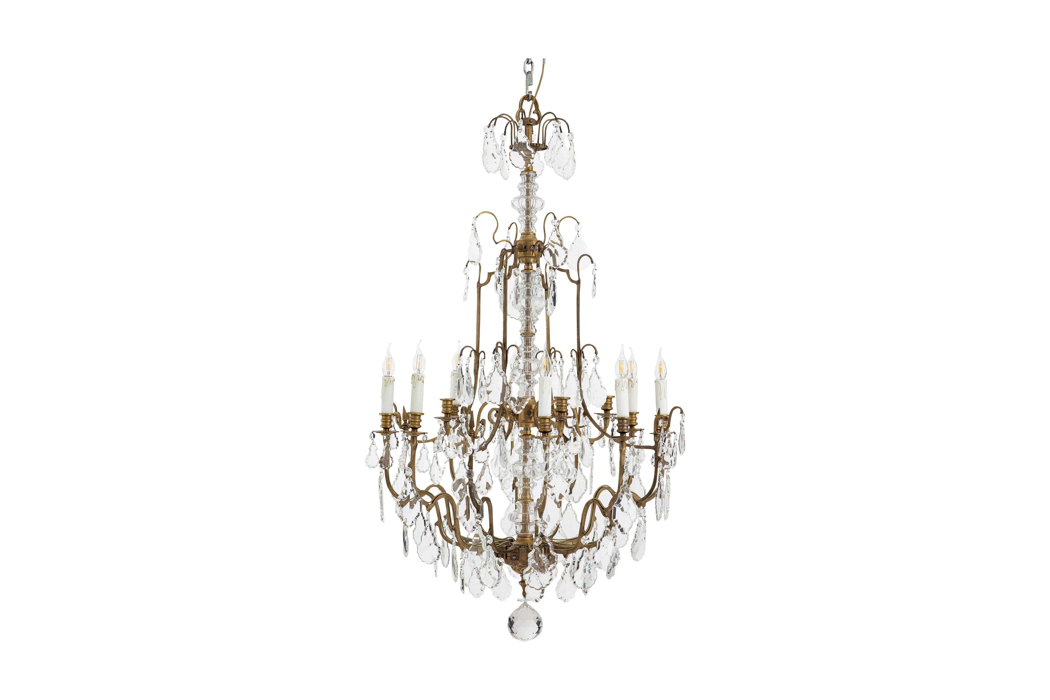 Flamant BRUXELLES, chandelier, glass drops, 6 lamps