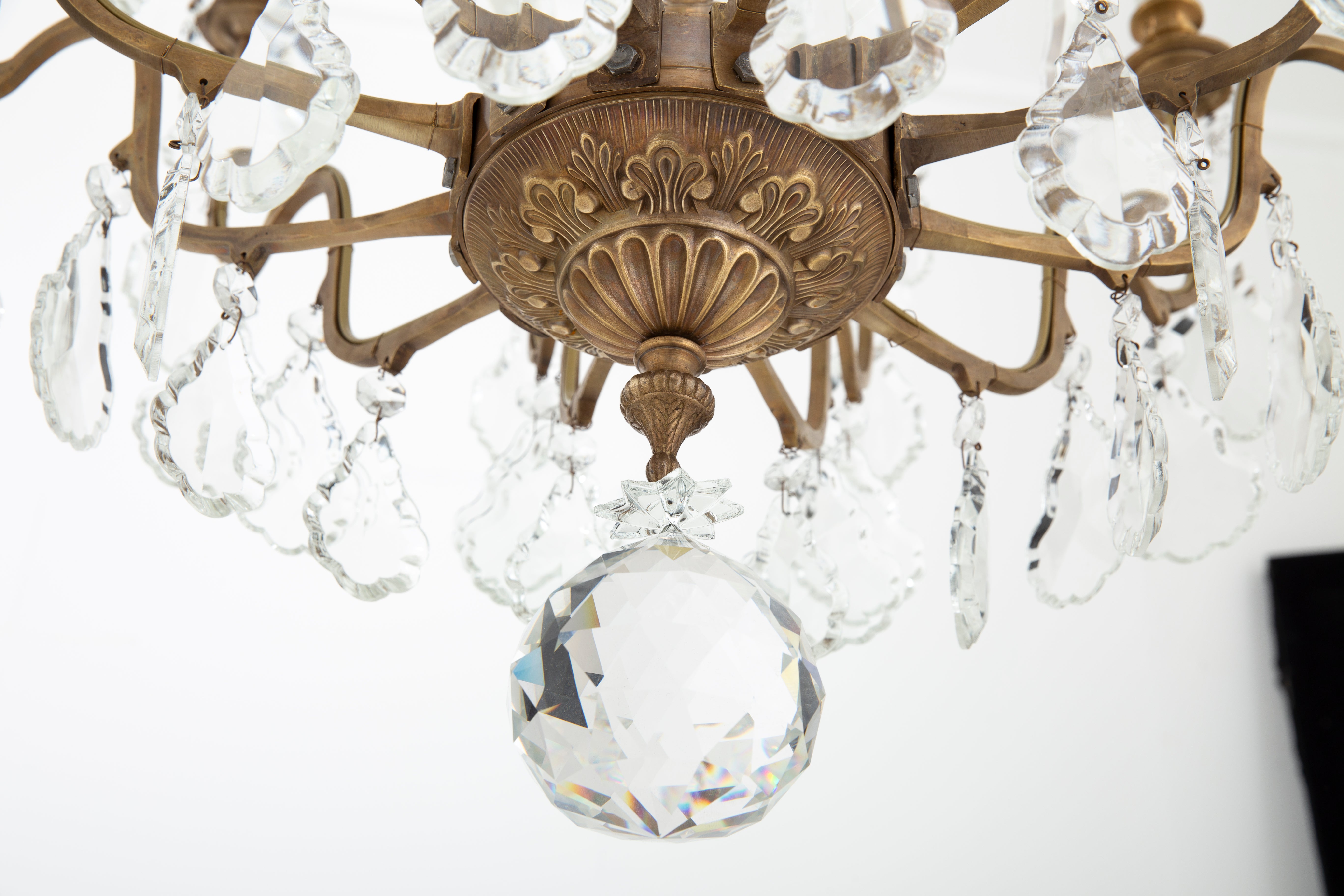 Flamant BRUXELLES, chandelier, glass drops, 6 lamps
