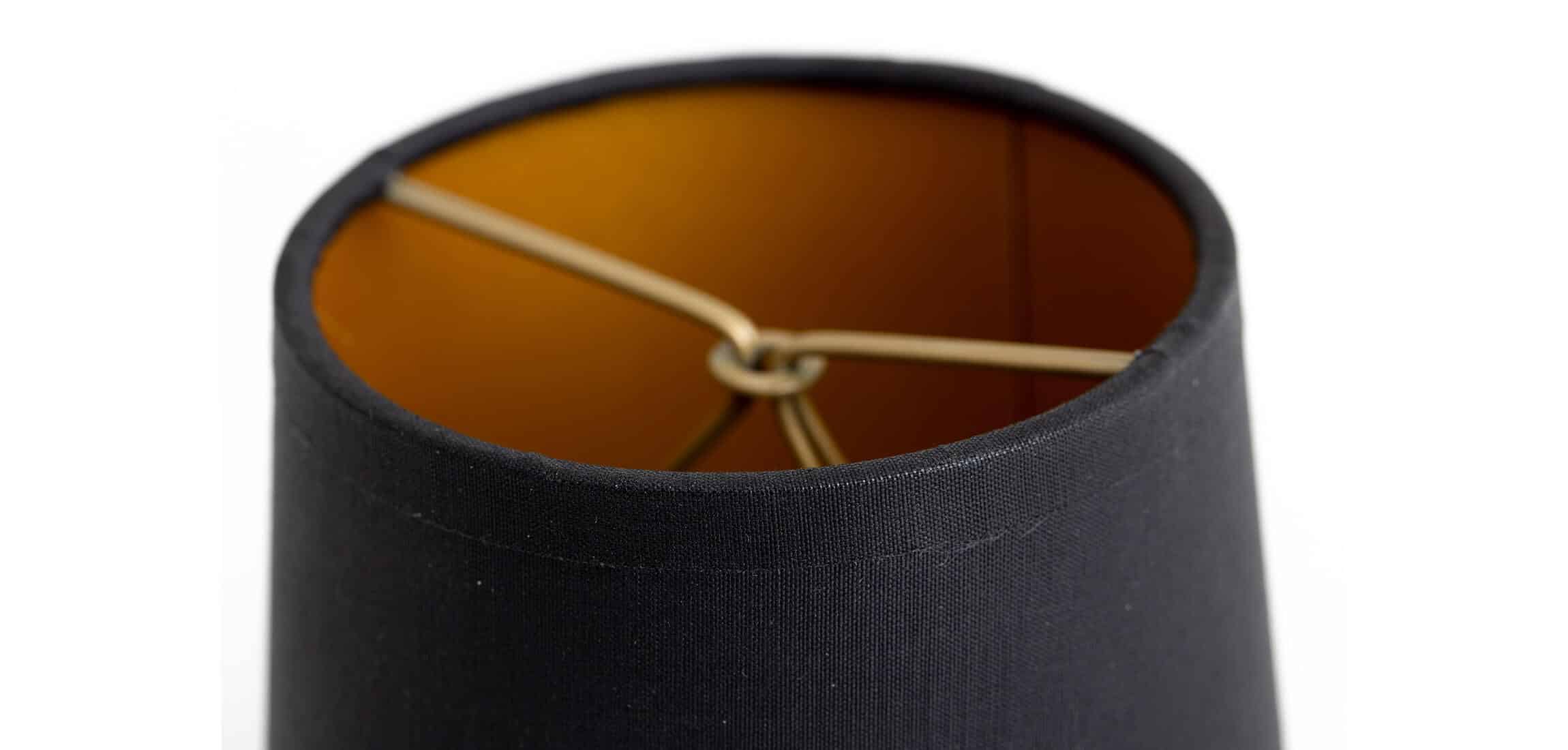Flamant clips lampshade black/gold 10cm