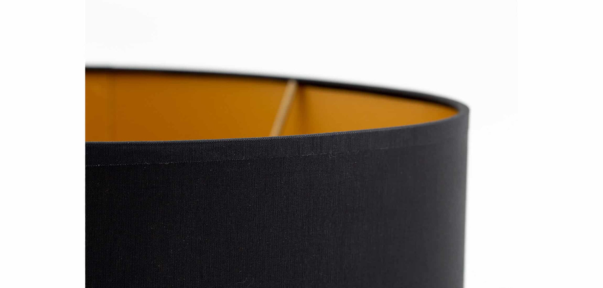 Flamant oval lampshade black/gold 18cm