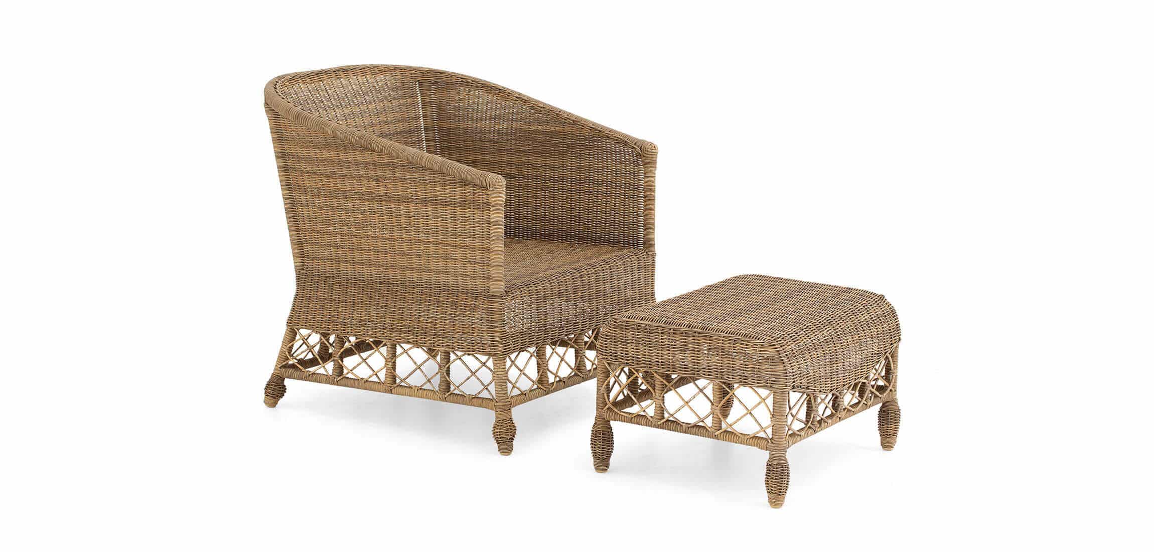 Flamant Empire garden pouf