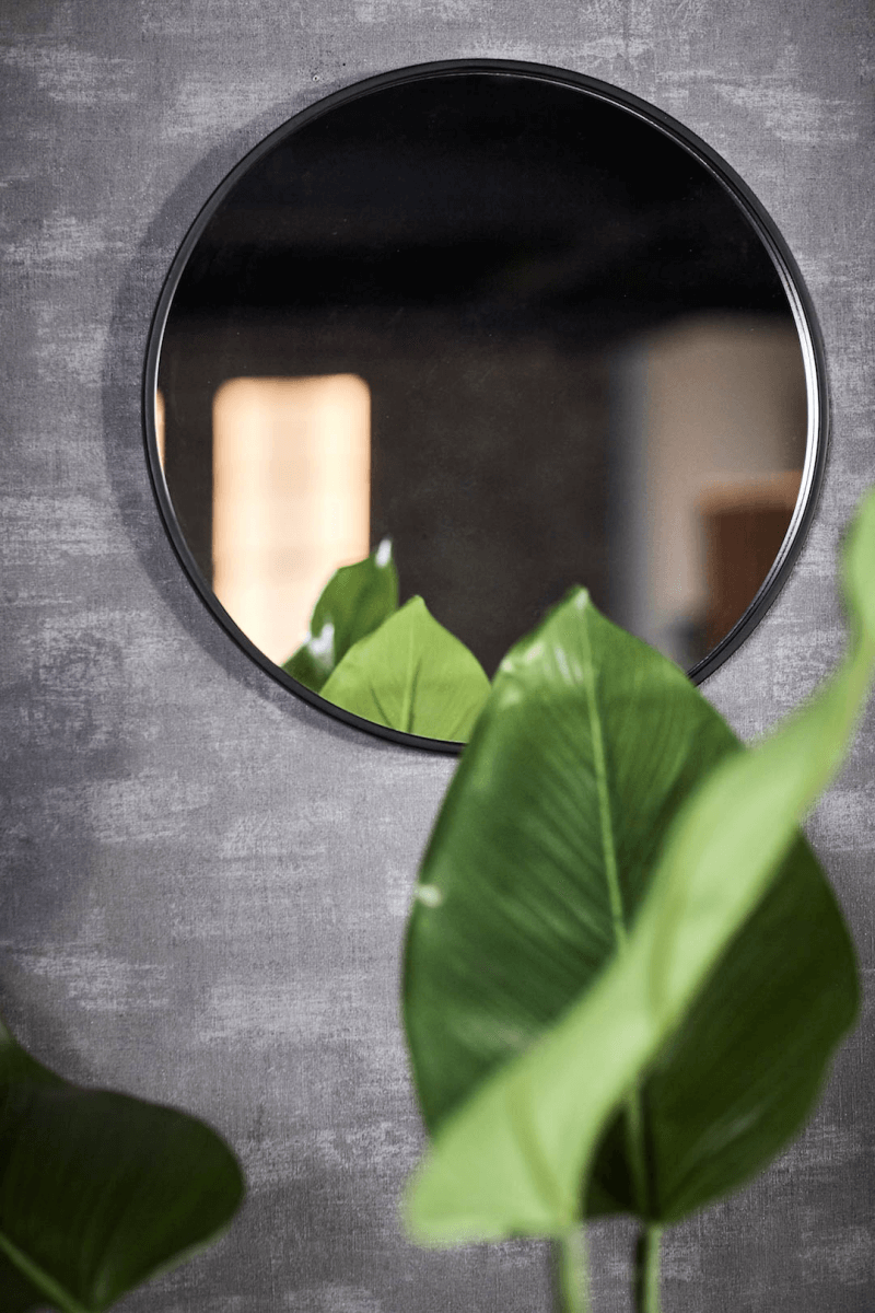 Lifestyle black Mirror round 60cm