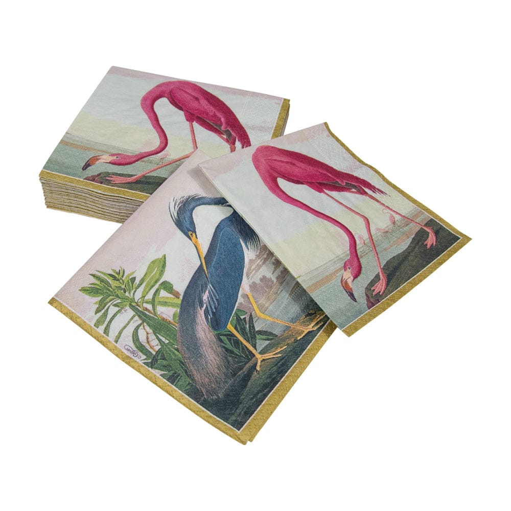 Caspari Napkin Audubon Birds, Cocktail