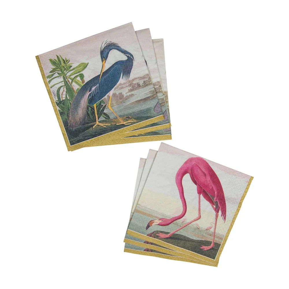 Caspari Napkin Audubon Birds, Cocktail