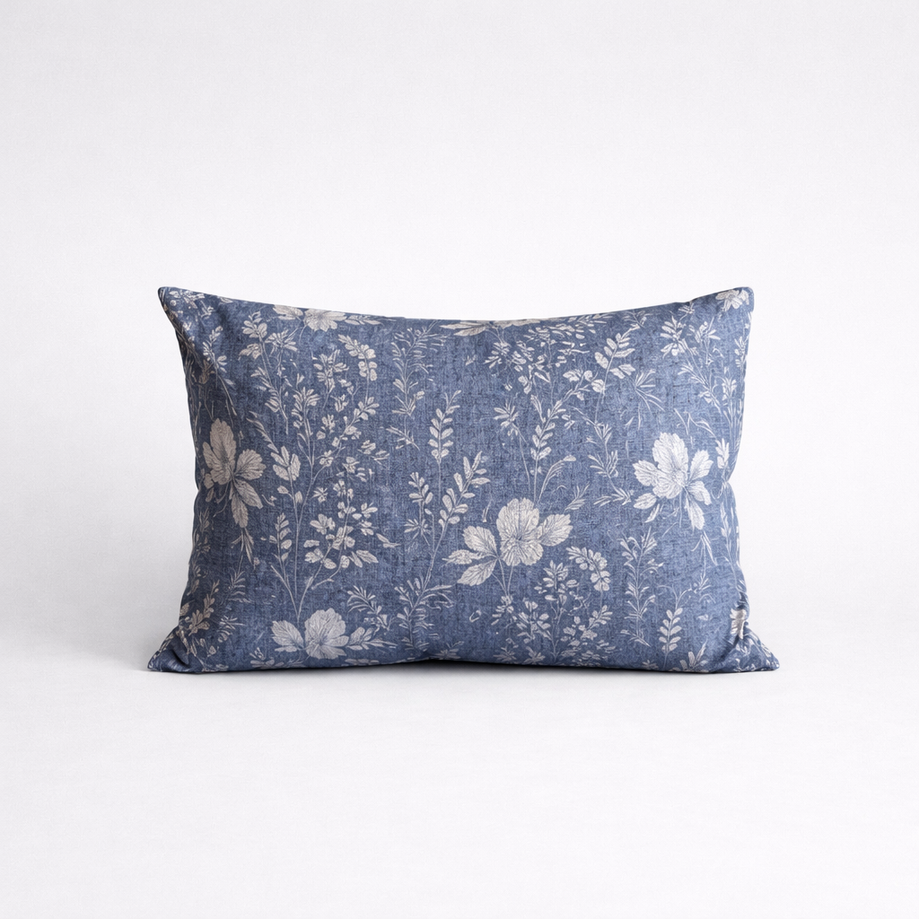 Aquavireo Linen Pillow Flower Country Flowers