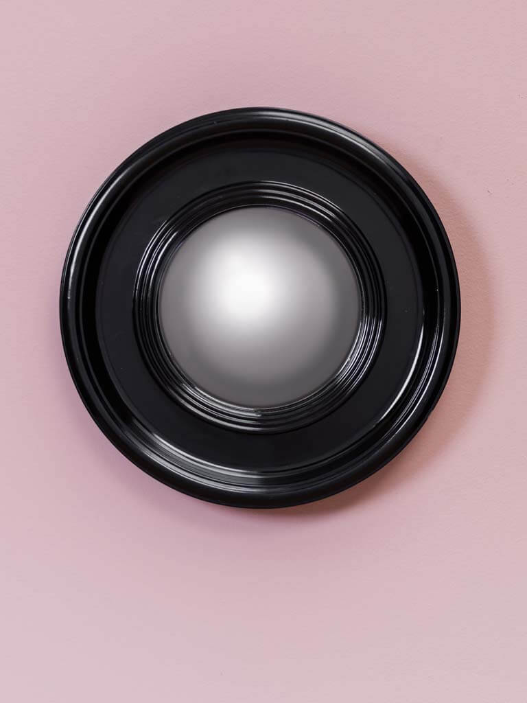 Chehoma convex mirror black lacquer 47 cm