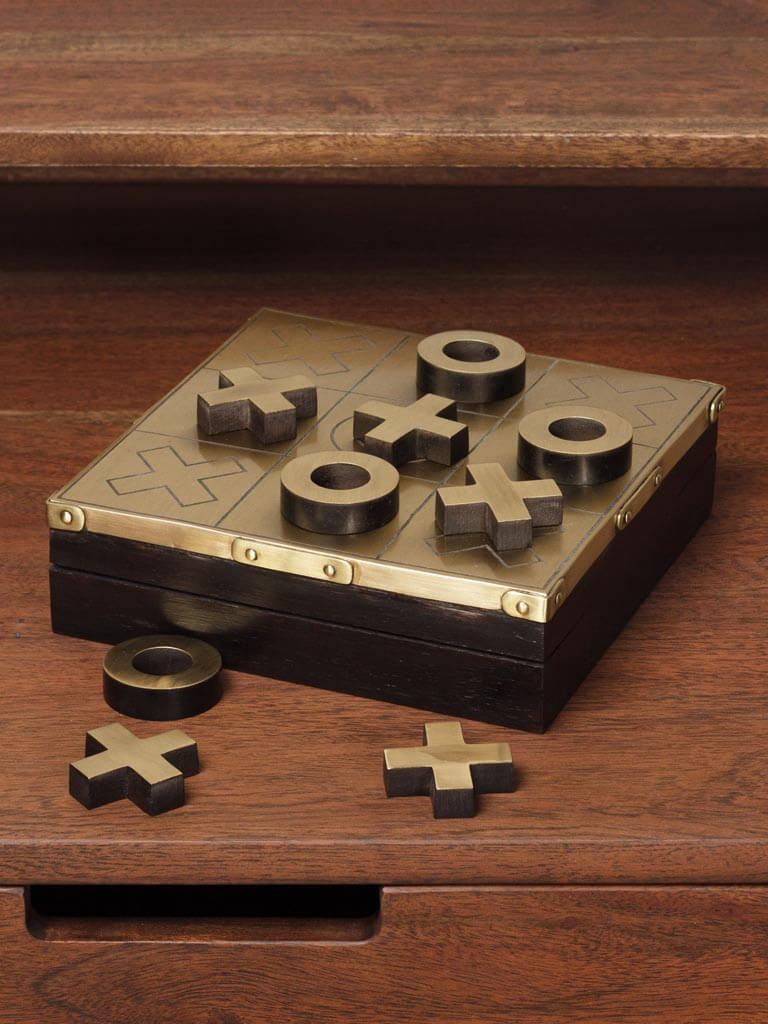 Chehoma OXO Game metal and wood silvered lid