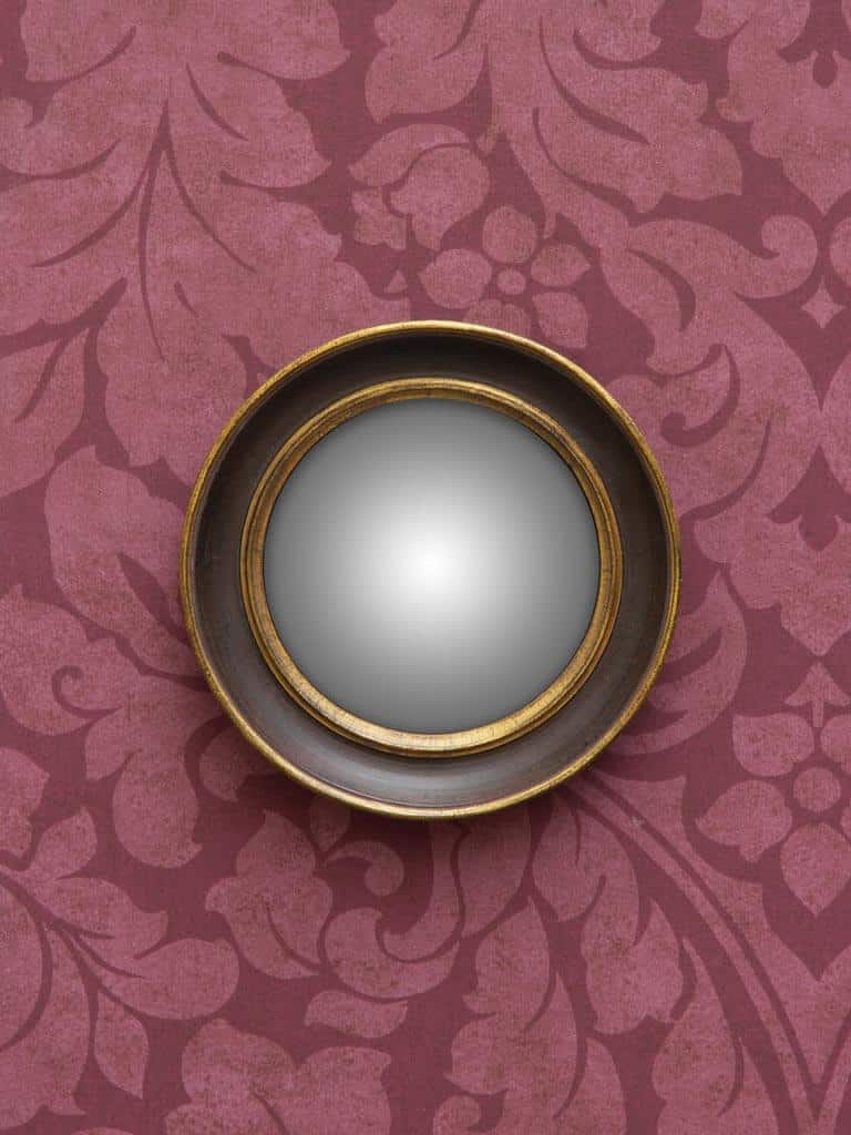 Chehoma convex mirror double golden edge