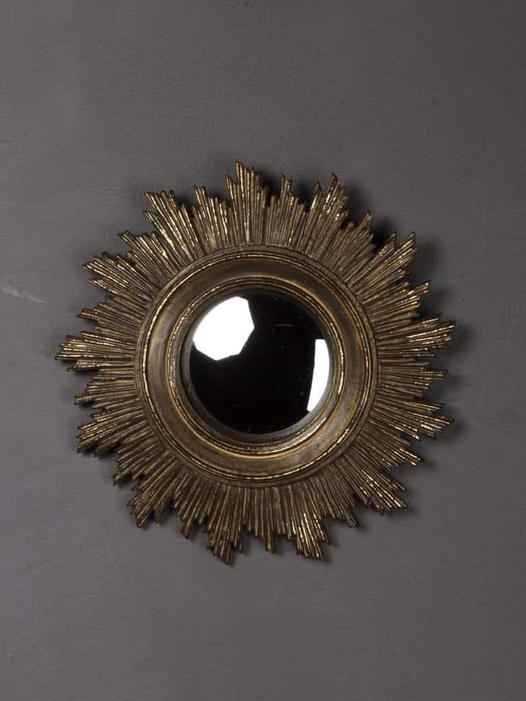 Chehoma convex mirror antique gold sun