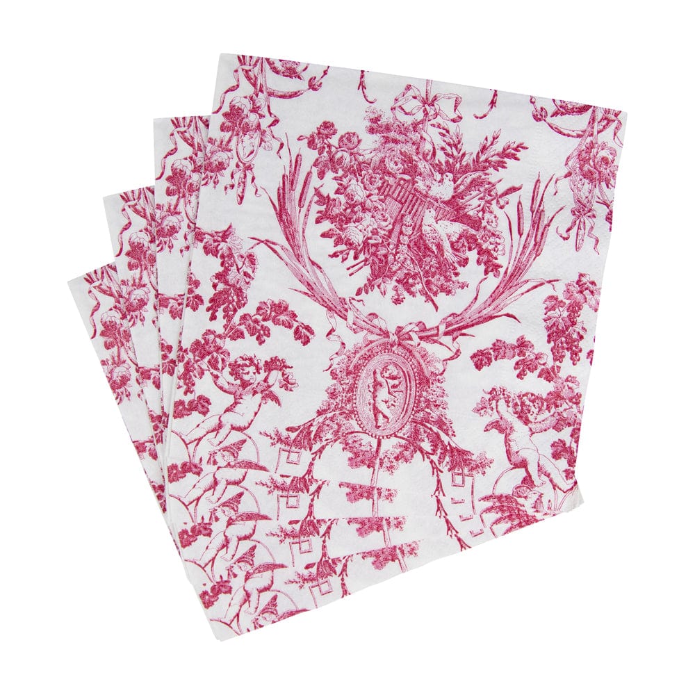 Caspari Romantic Toile Rose Napkin Luncheon