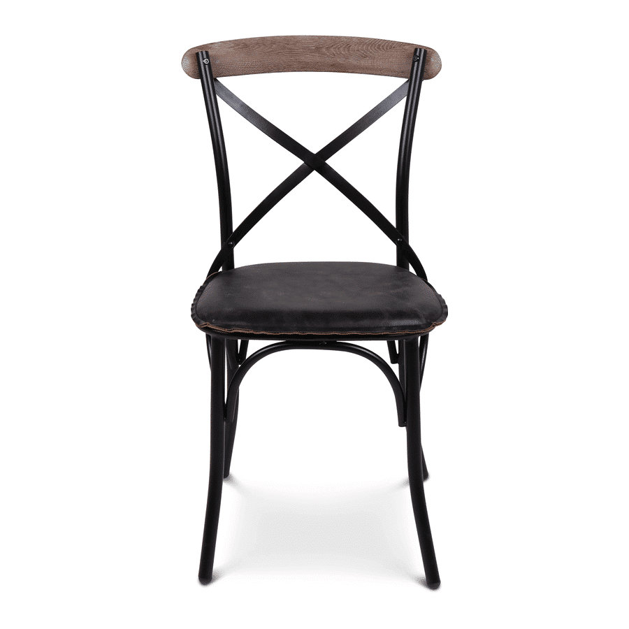 Gs chair cross leather black