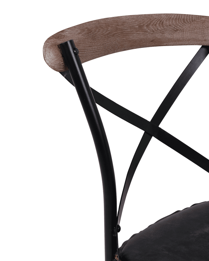 Gs chair cross leather black