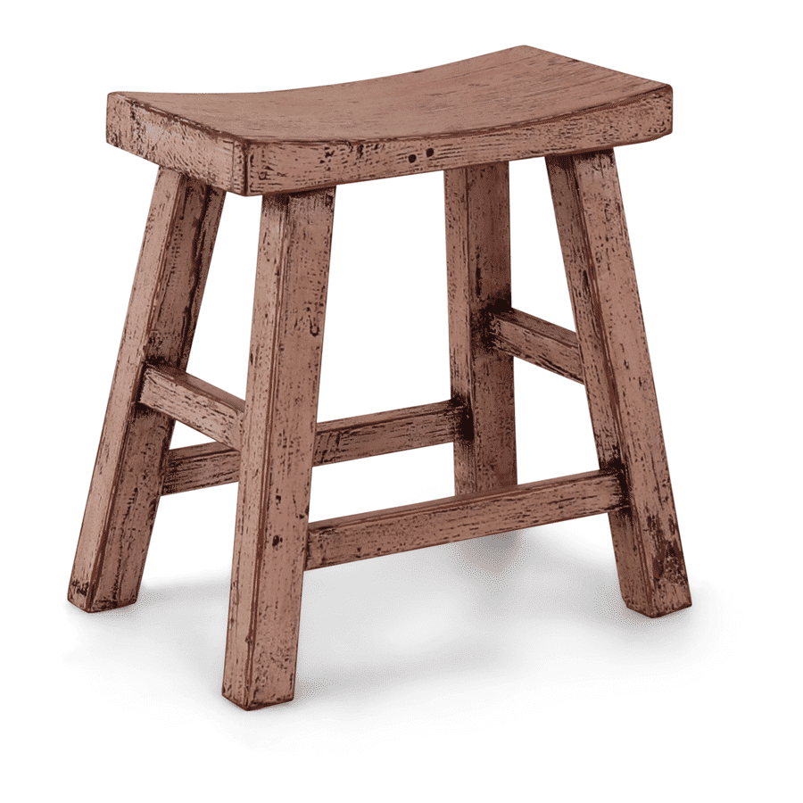 GS Stool hollow laquered white