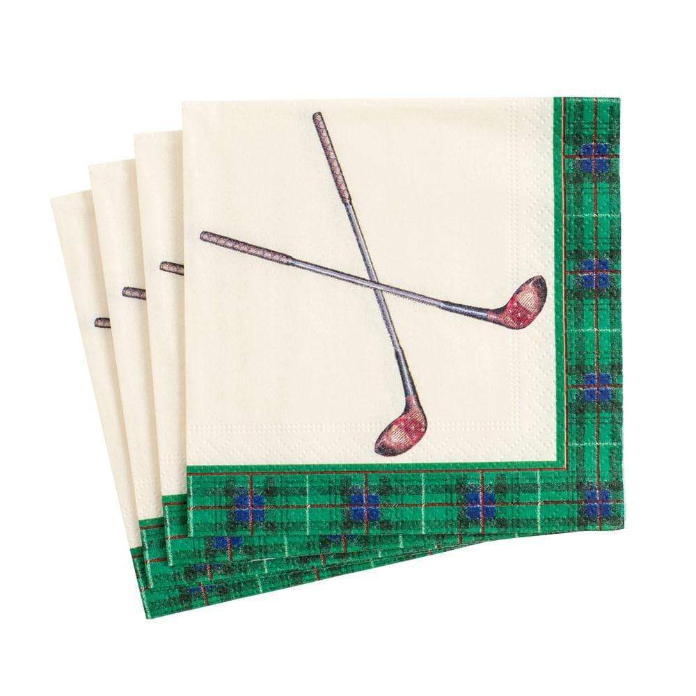 Caspari Golfing Paper Cocktail Napkins