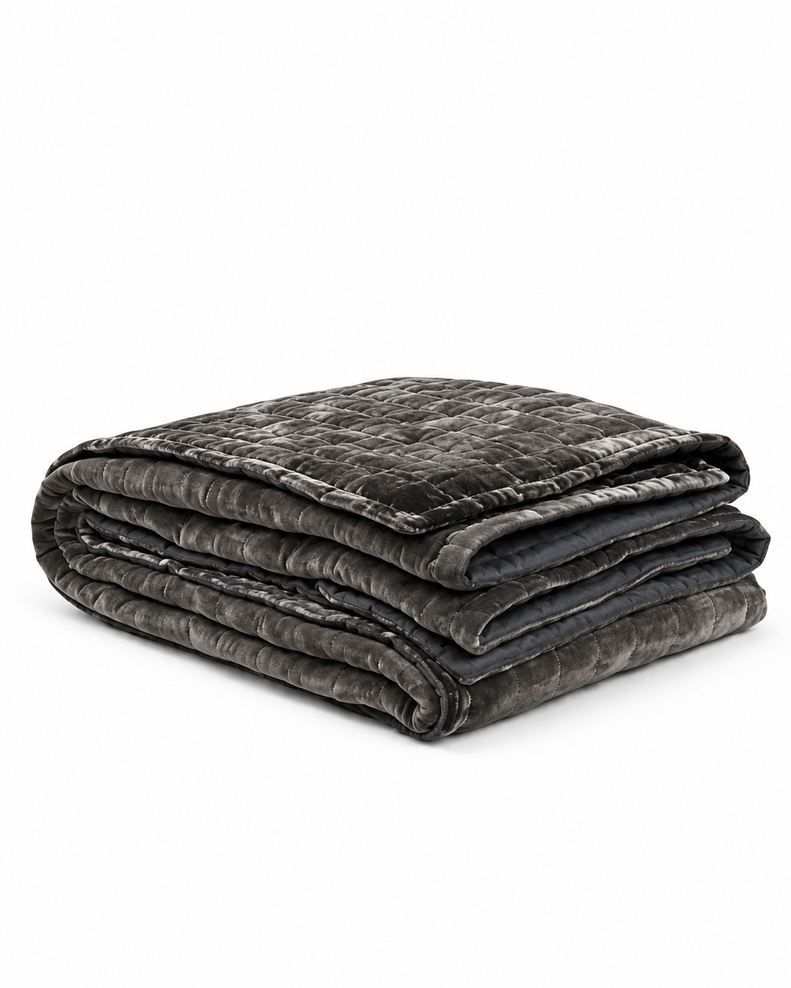 Fabric Copenhagen Bedspread Velvet, dark grey