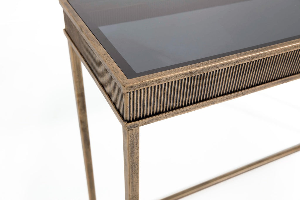Flamant COMINO, console table, metal and glass