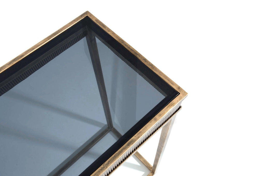 Flamant COMINO, console table, metal and glass