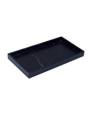 Trademark living marble tray black large