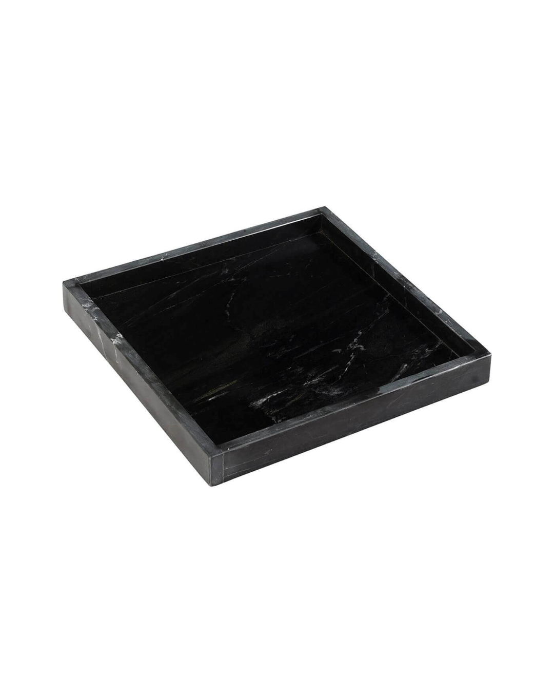 Trademark living Marco kvadratisk marmor bakke black