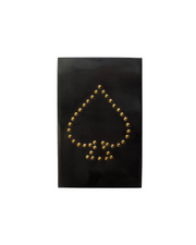Card game box with ace in studs