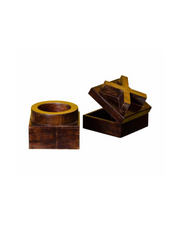 Wooden brass x/o boxes