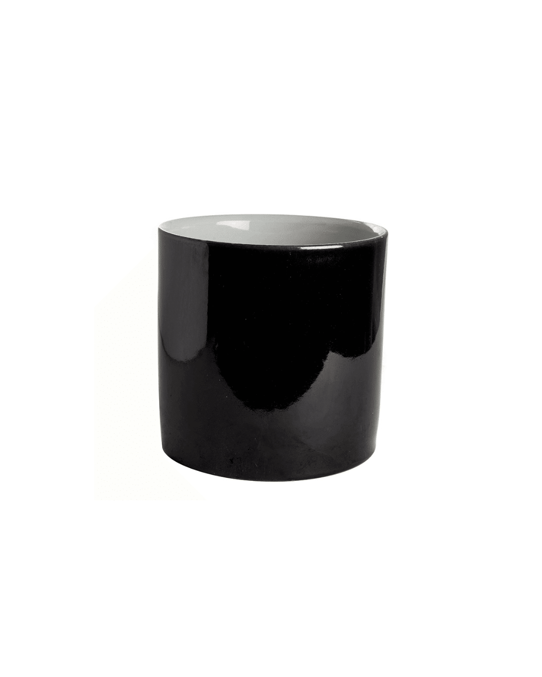 Planter pot black porcelain m