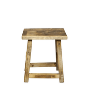 Trademark living simple raw stool in light recycled wood