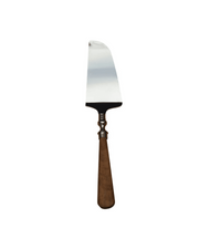 Cake server with wooden handle