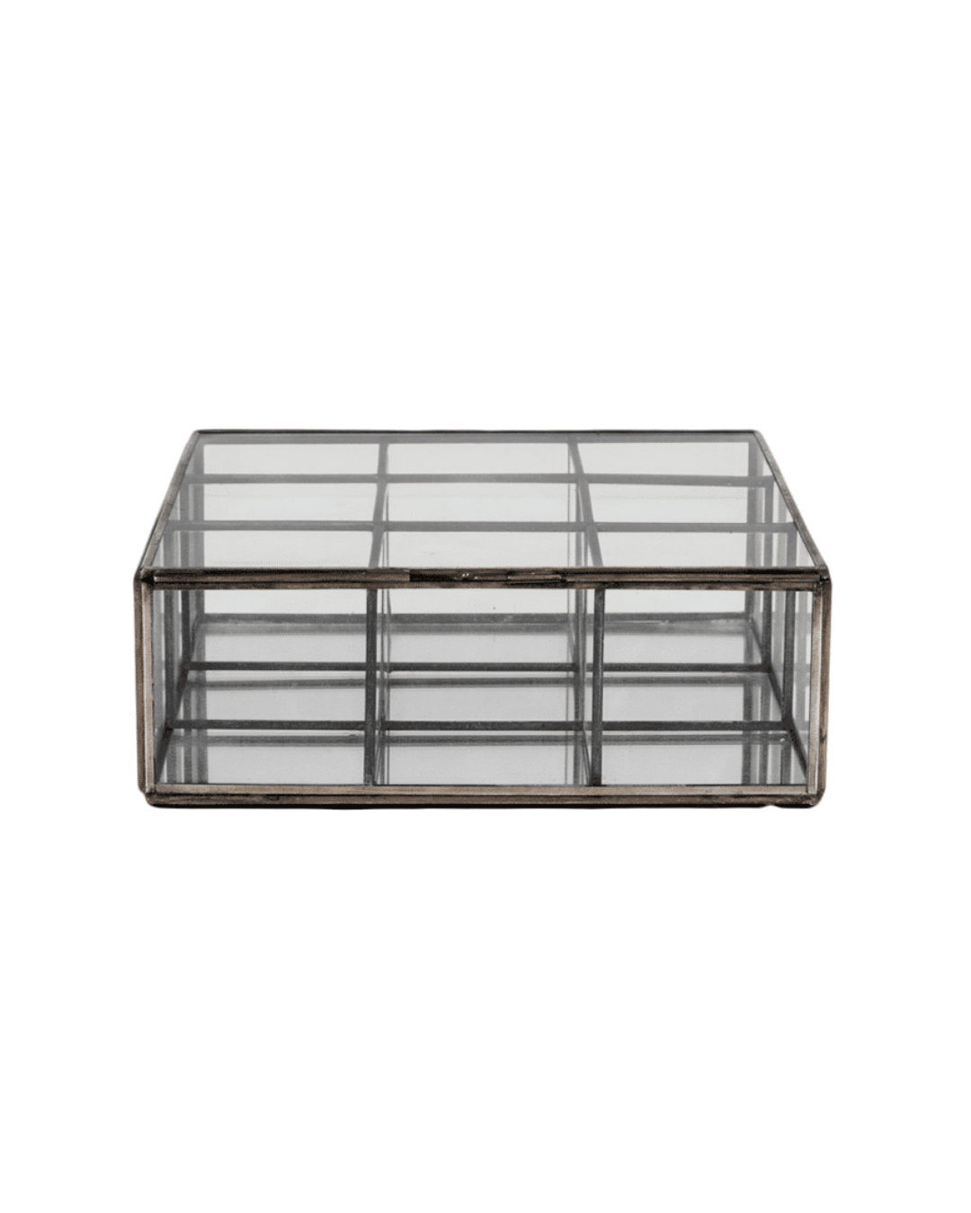 Lifestyle Antique Grey Mirror Tea Box L