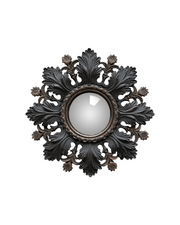 Convex mirror antique black