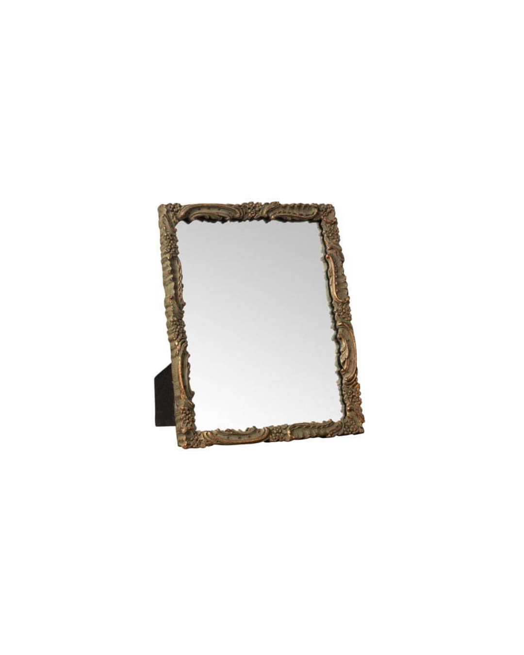 Mirror with green & gold arabesque