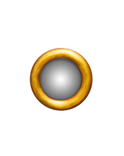 Small convex mirror rounded golden edge
