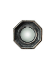 Octogonal mirror black patina