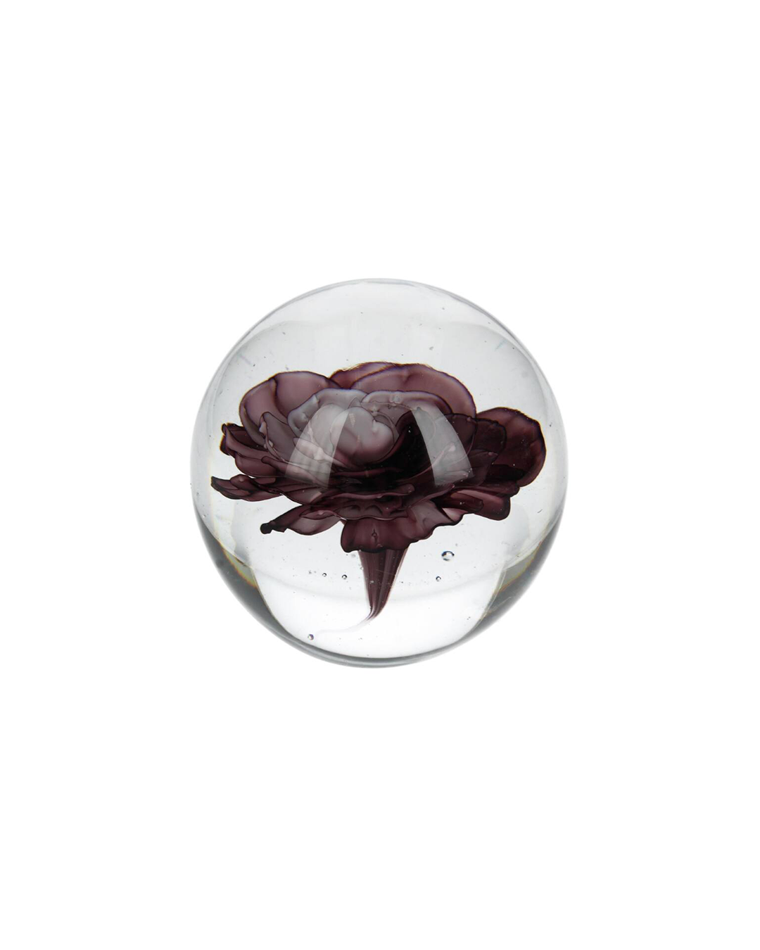 Paperweight Flower glass purple