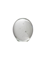 Glass paperweight with white jellyfish