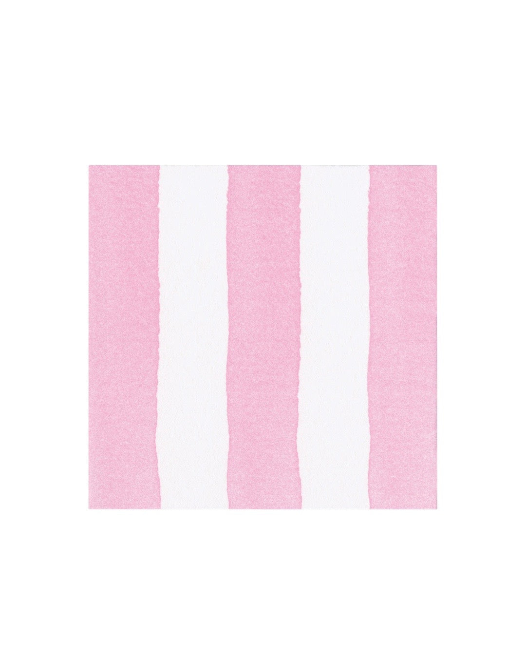Caspari Cafe Stripe Light Pink Paper Linen Luncheon Napkin