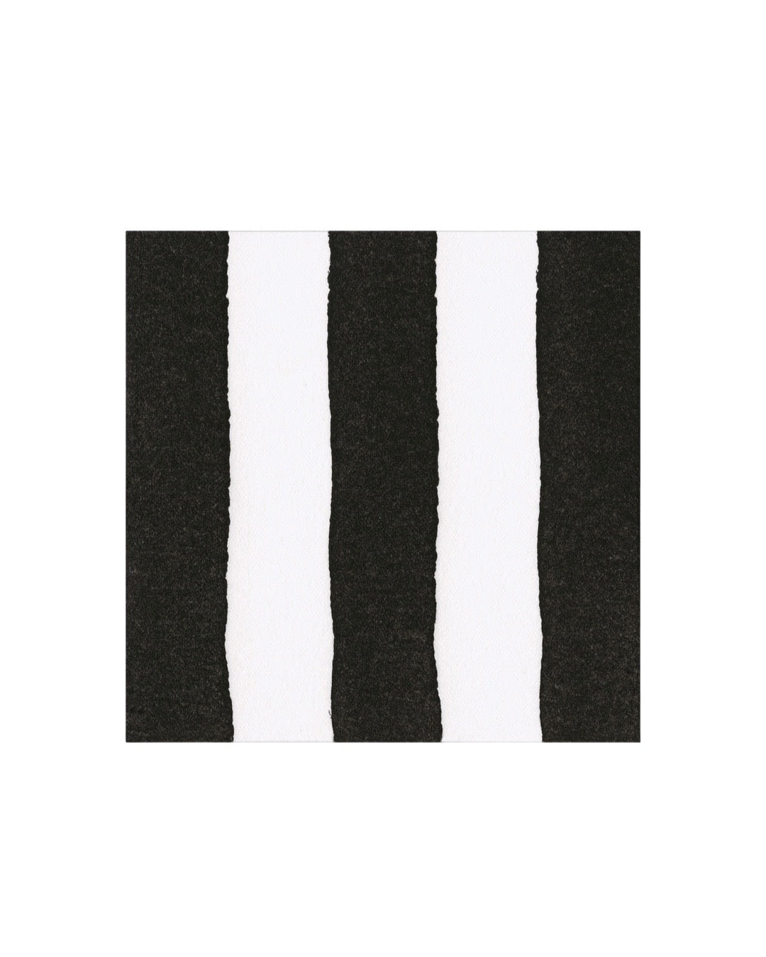 Caspari Cafe Stripe Black Paper Linen Luncheon Napkin
