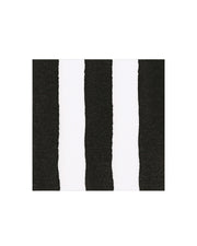 Caspari Cafe Stripe Black Paper Linen Luncheon Napkin