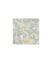Caspari Scenic Songbirds Celadon Napkin Cocktail
