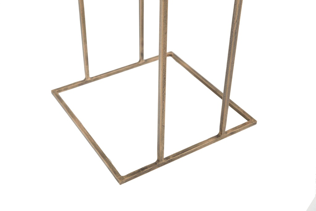 GUBBIO, side table, metal and glass