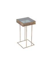 GUBBIO, side table, metal and glass