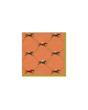 Caspari And They're Off! Orange Cocktail Napkin