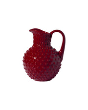 Stoneware hobnail pitcher garnet red 2L