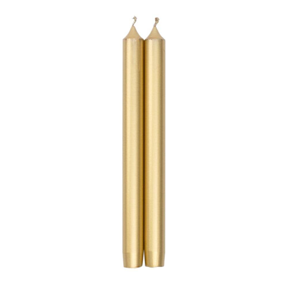 Caspari Gold Metallic 10" Crown Candles, 1 pair