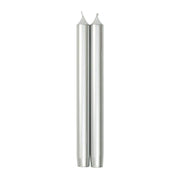 Caspari Silver Metallic 10" Crown Candles, 1 pair