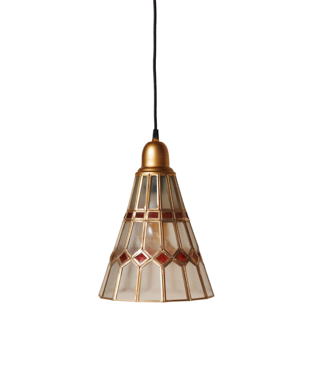 Conical hanging lamp burgundy Celistra