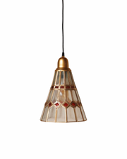 Conical hanging lamp burgundy Celistra